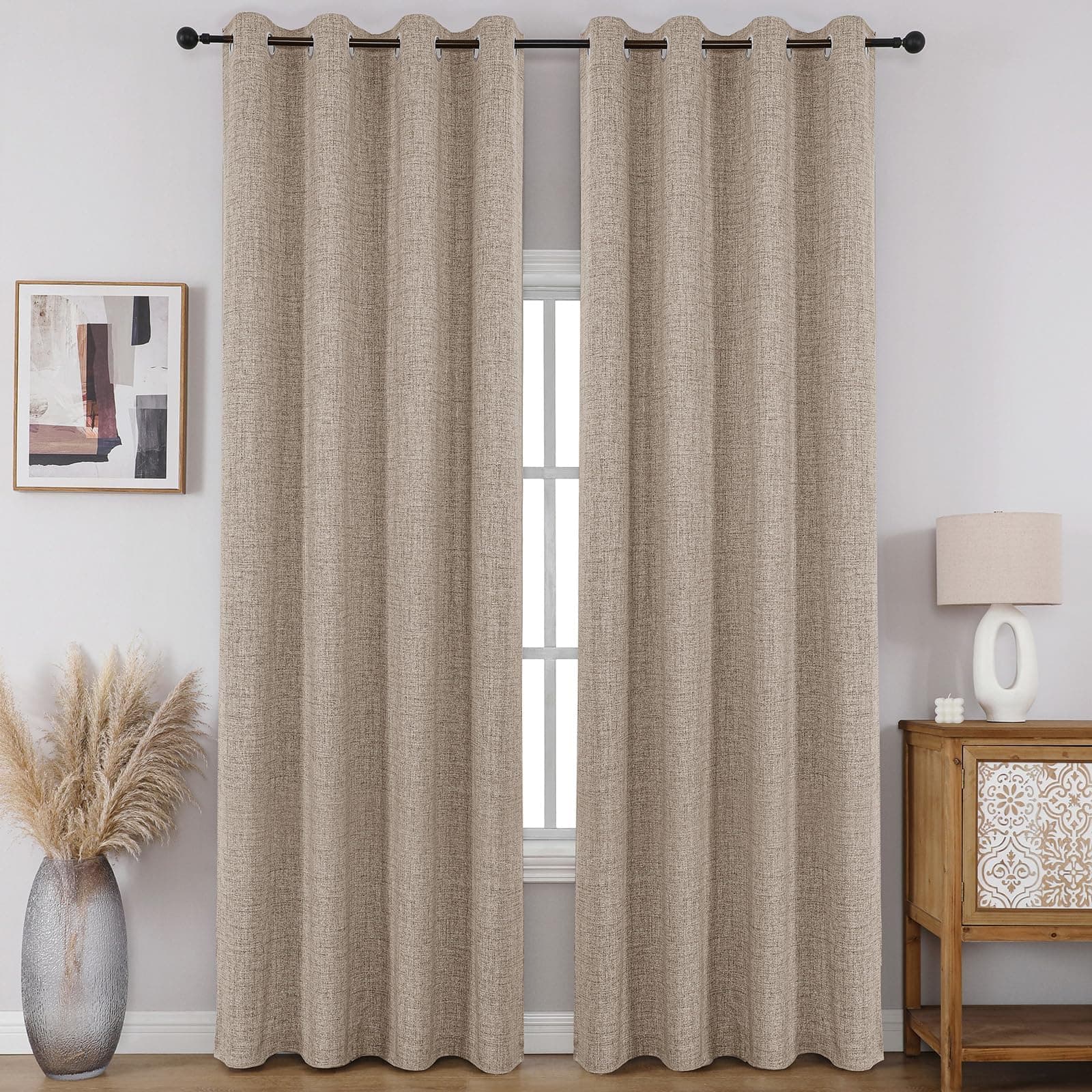 Thermal Blackout Curtains (Linen Look)