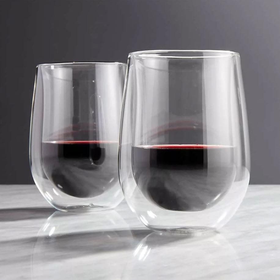 Bodum Douro Double-Wall Stemless Wine Glass (2-Pack)
