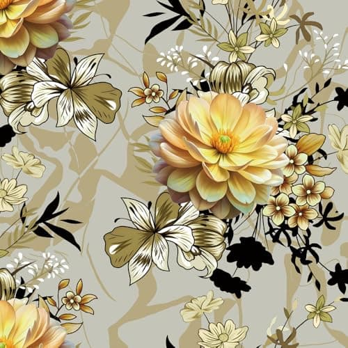 Boho Peel and Stick Wallpaper Retro Floral Vinyl Removable