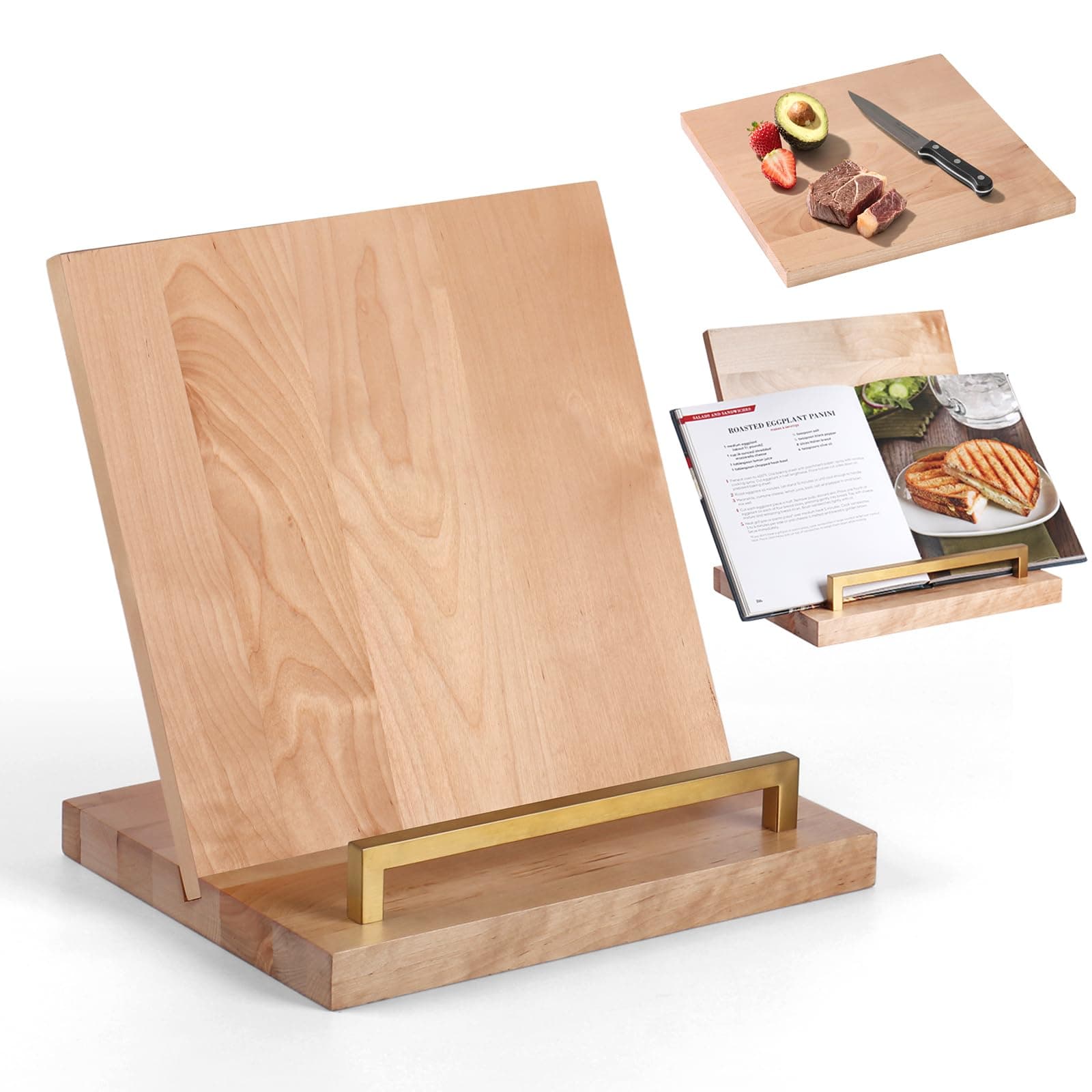 Book Cutting Board Set with Stand