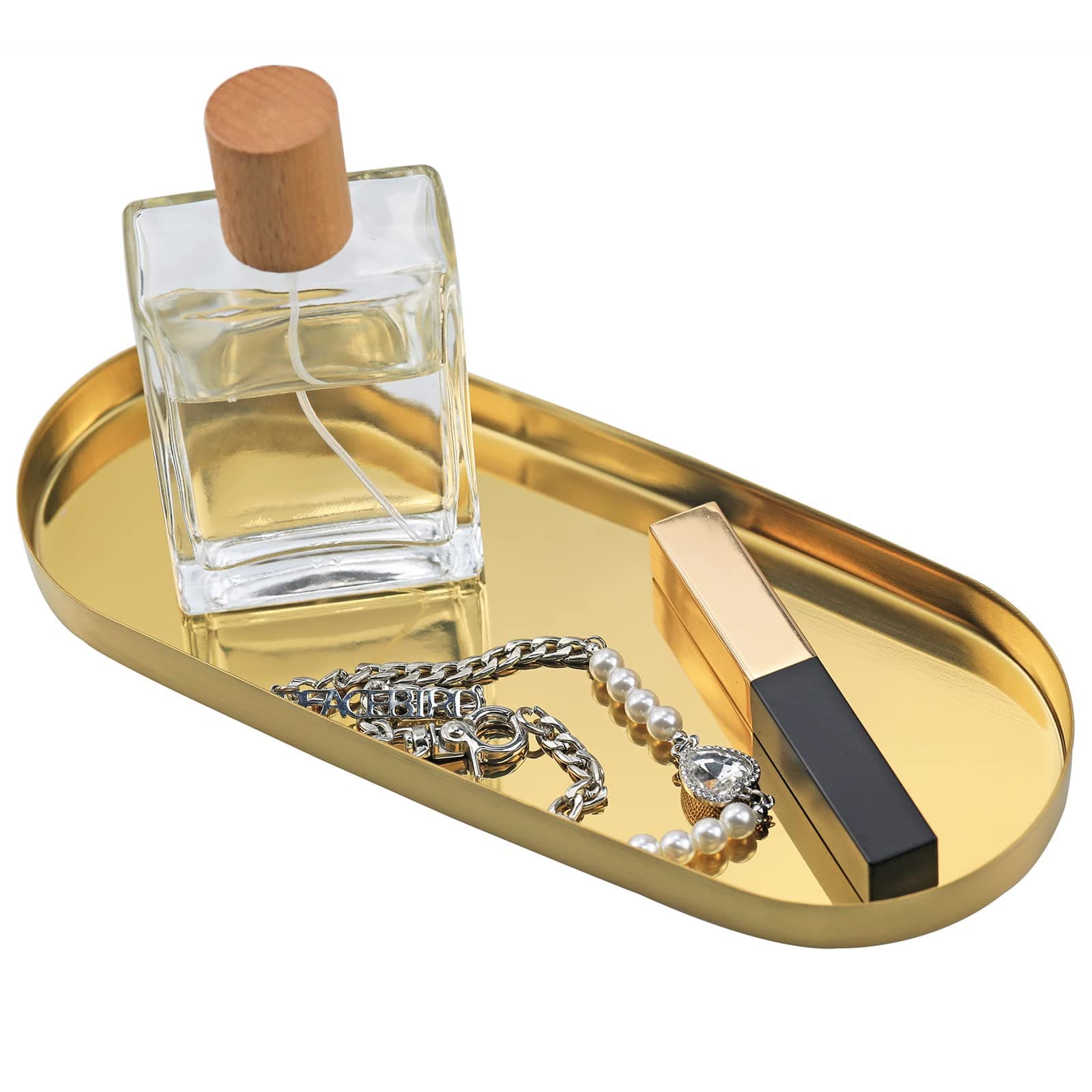 Brass Vanity Tray for Bathroom Counter