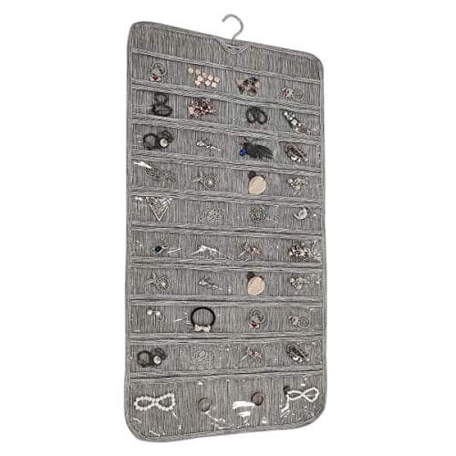 Boucle-Look Hanging Closet Cubbies 5-Tier