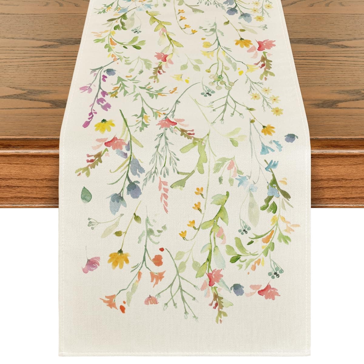 DII Spring Floral Cotton Table Runner