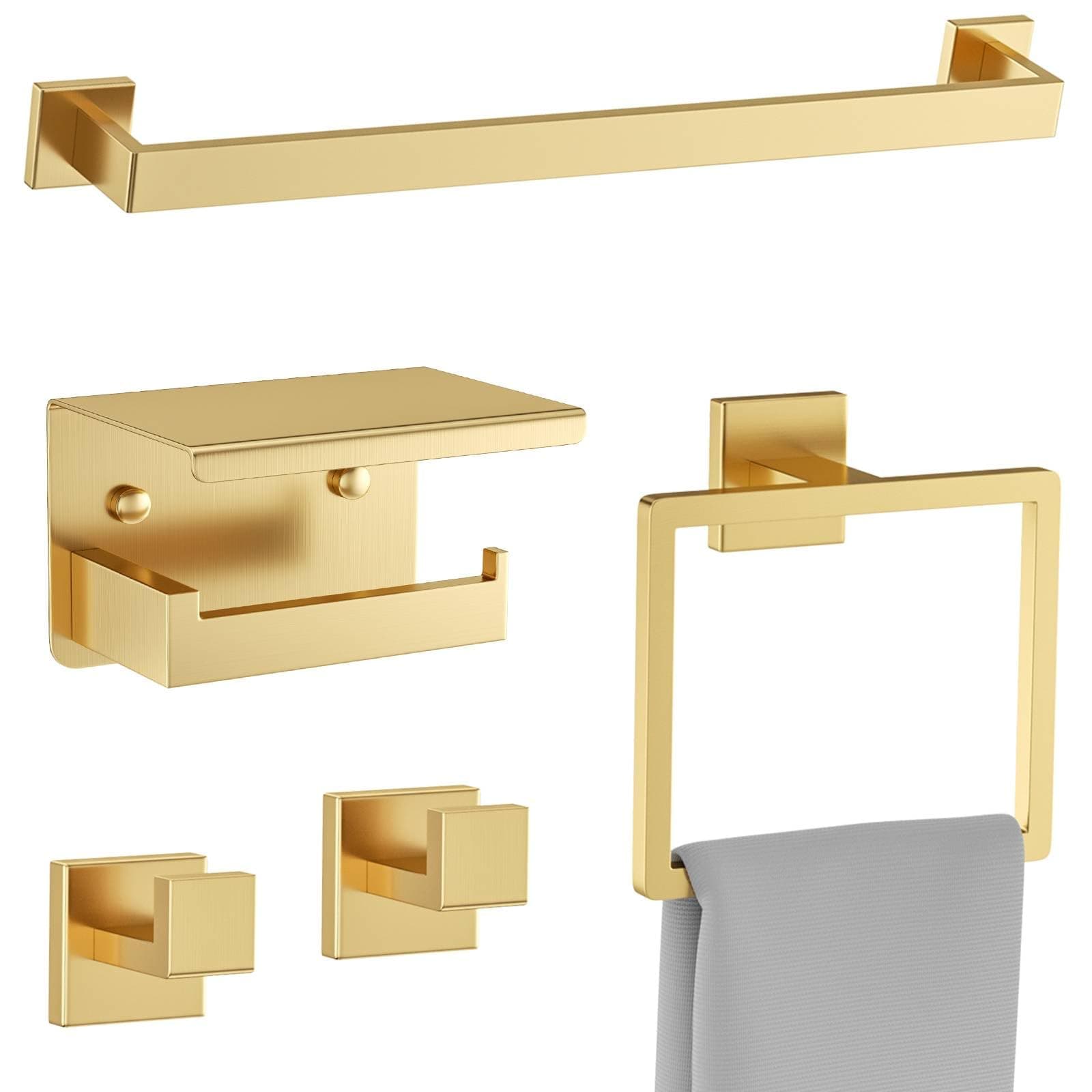 Brushed Gold Cabinet Hardware Set 4 Piece