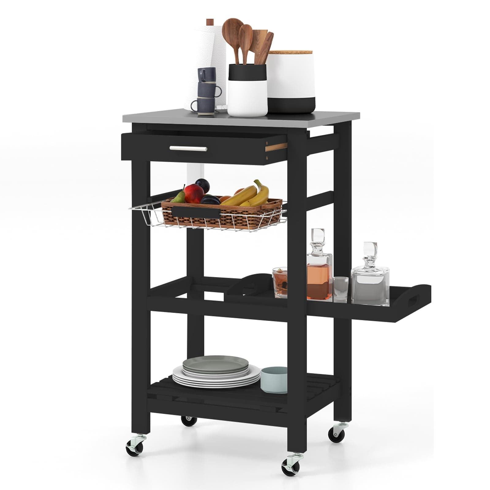 Compact Butcher Block Kitchen Island