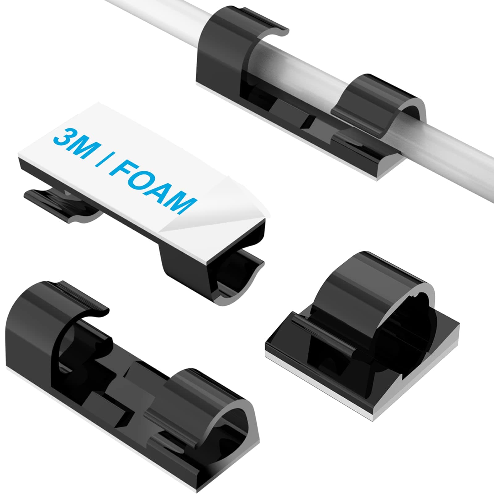 Self-Adhesive Cable Clips Wire Organizer Pack