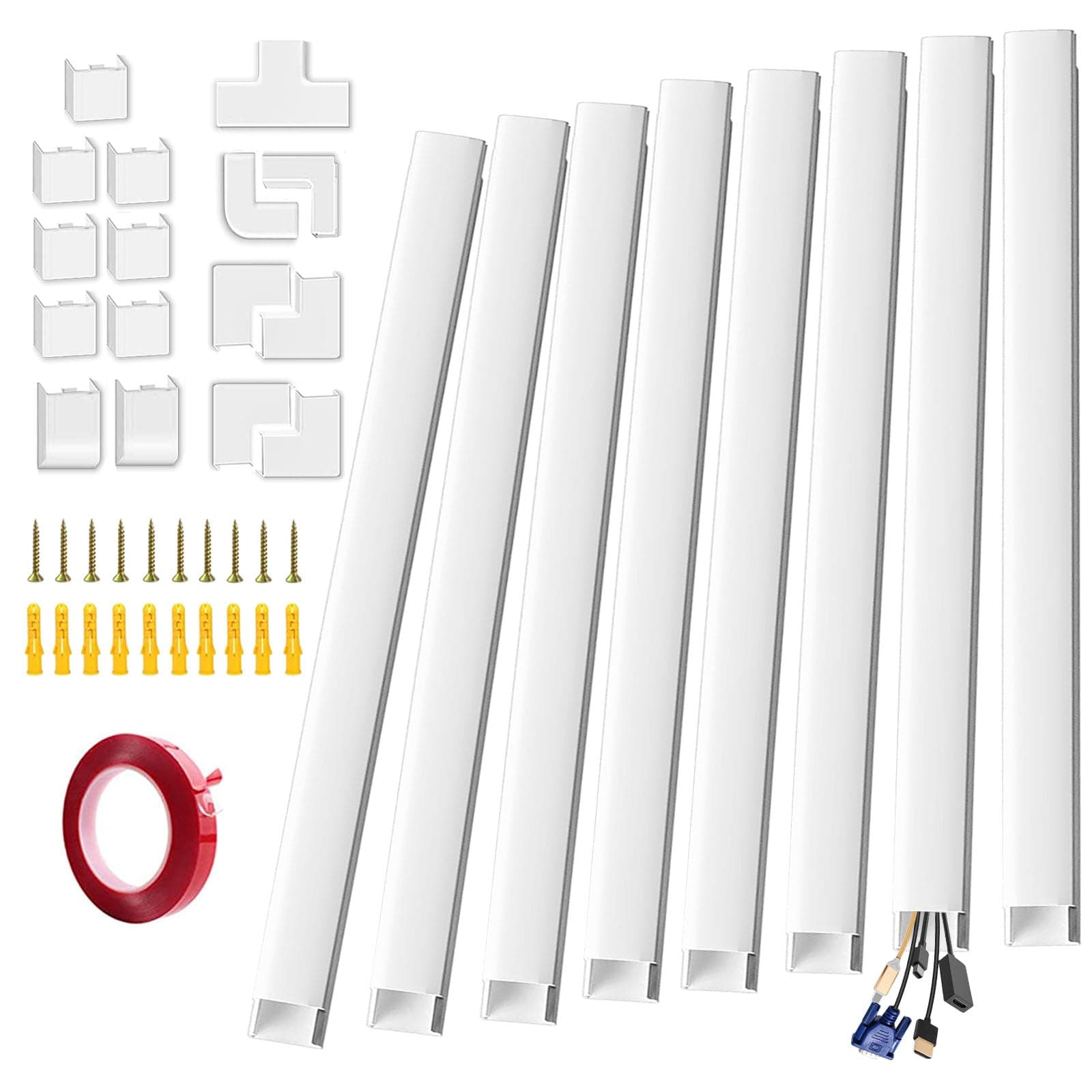 Cable Concealer Wall Cord Cover Raceway