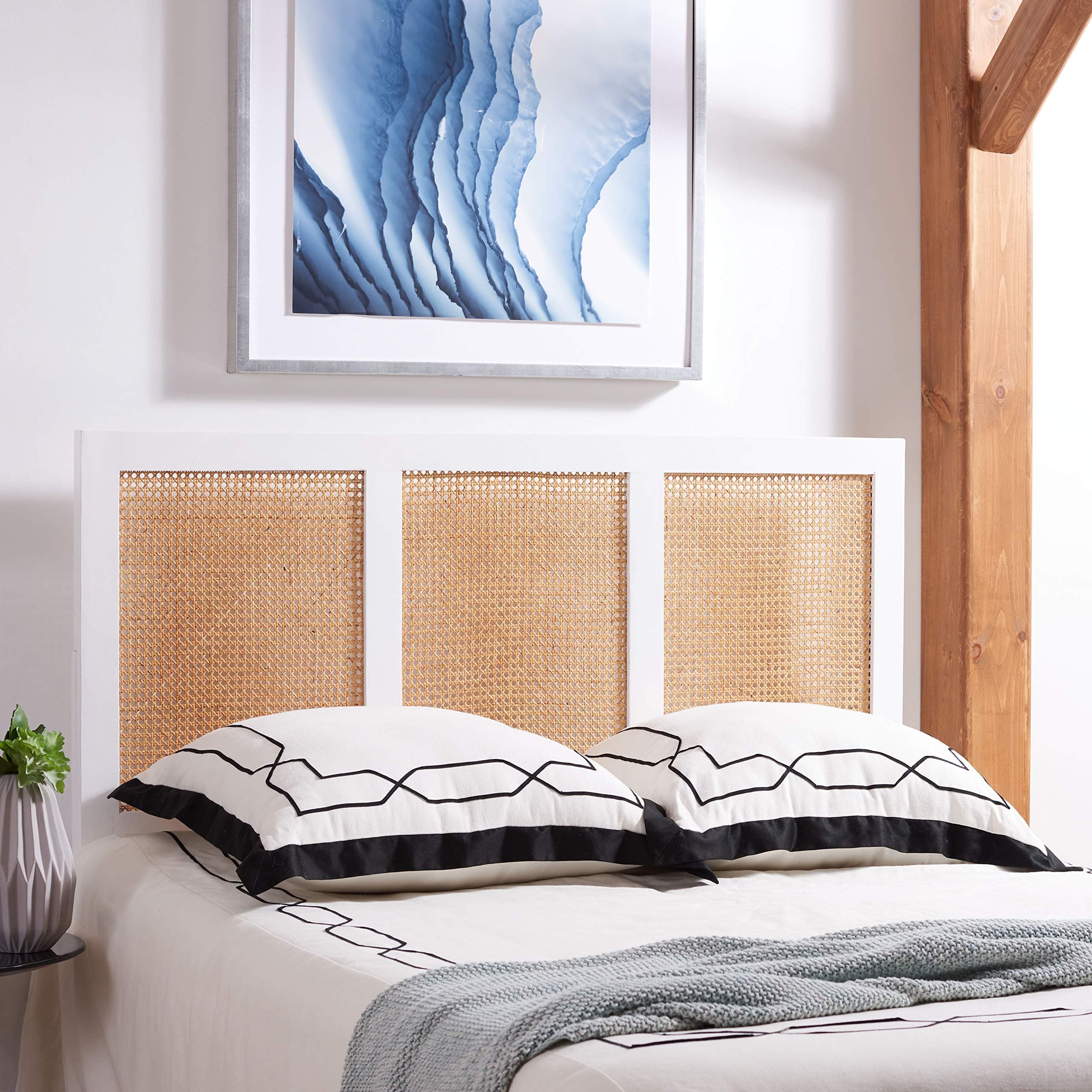 Cane Headboard Queen Natural Finish
