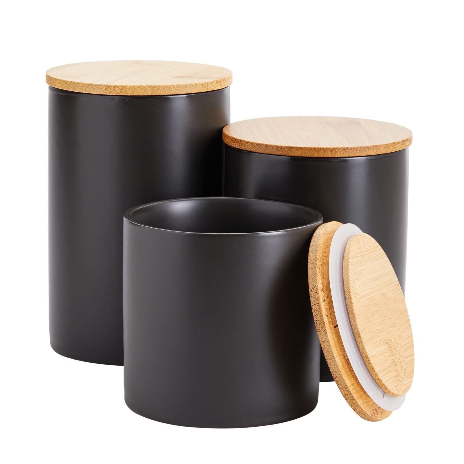 Matte Ceramic Coffee Canister with Airtight Lid