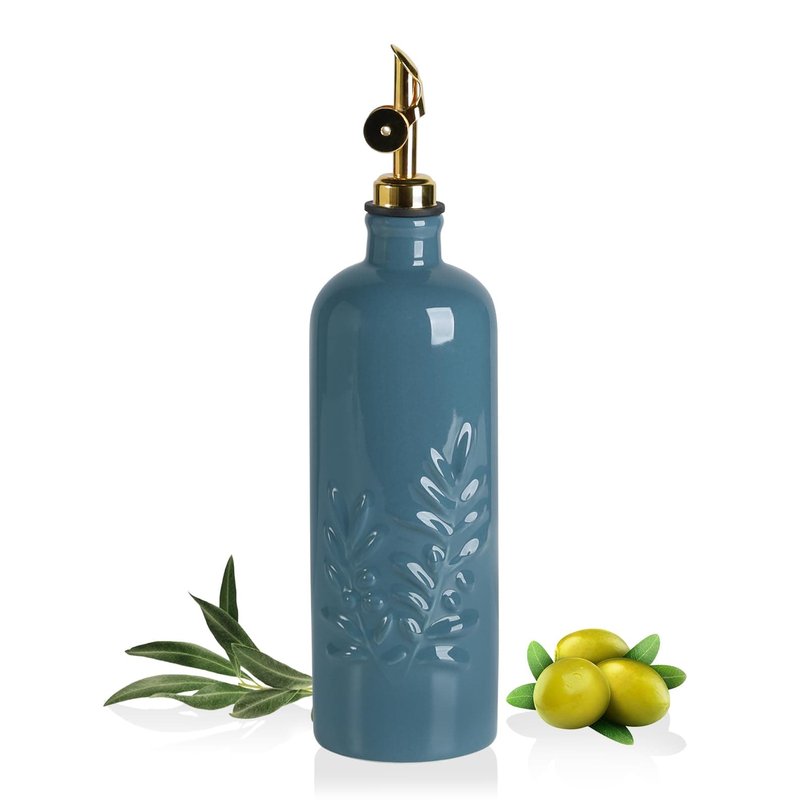 Ceramic Olive Oil Dispenser Bottle with Spout