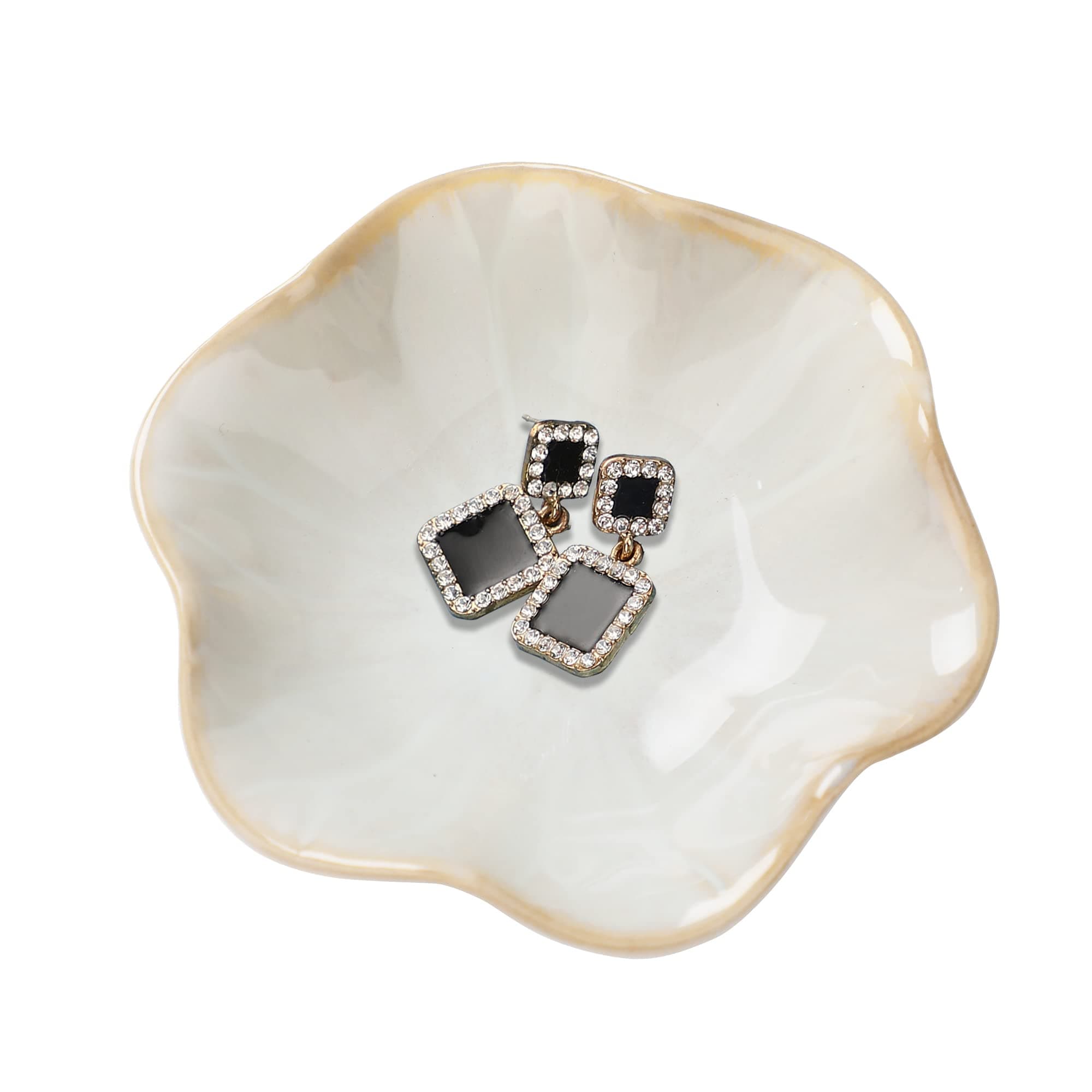 Ceramic Ring Dish Jewelry Catchall Nightstand Tray