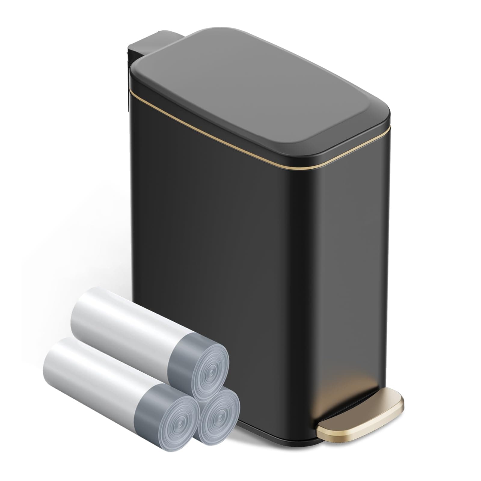 Cesun Stainless Steel Bathroom Trash Can with Lid