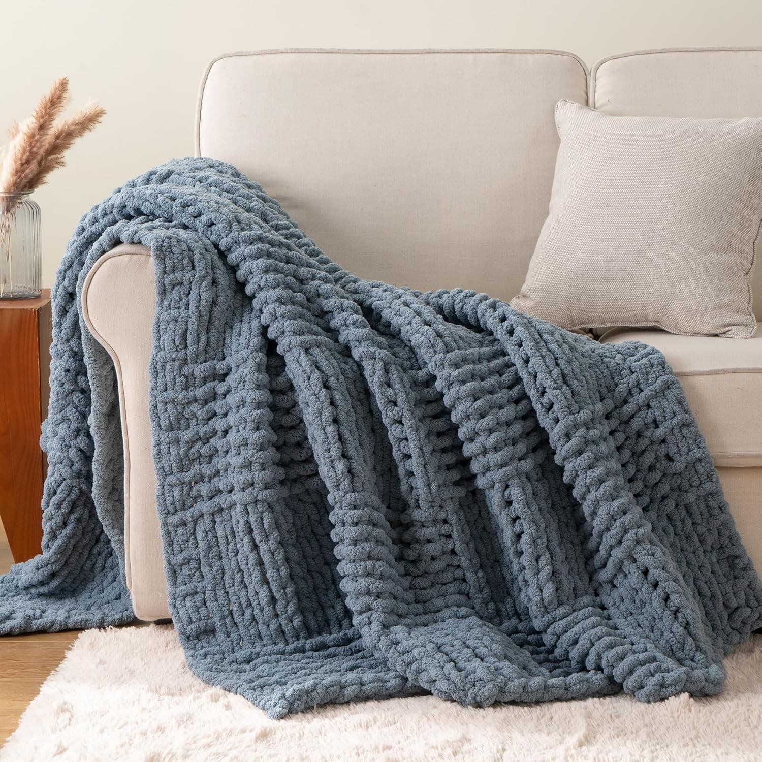 Chunky Knit Throw Blanket (50x60)