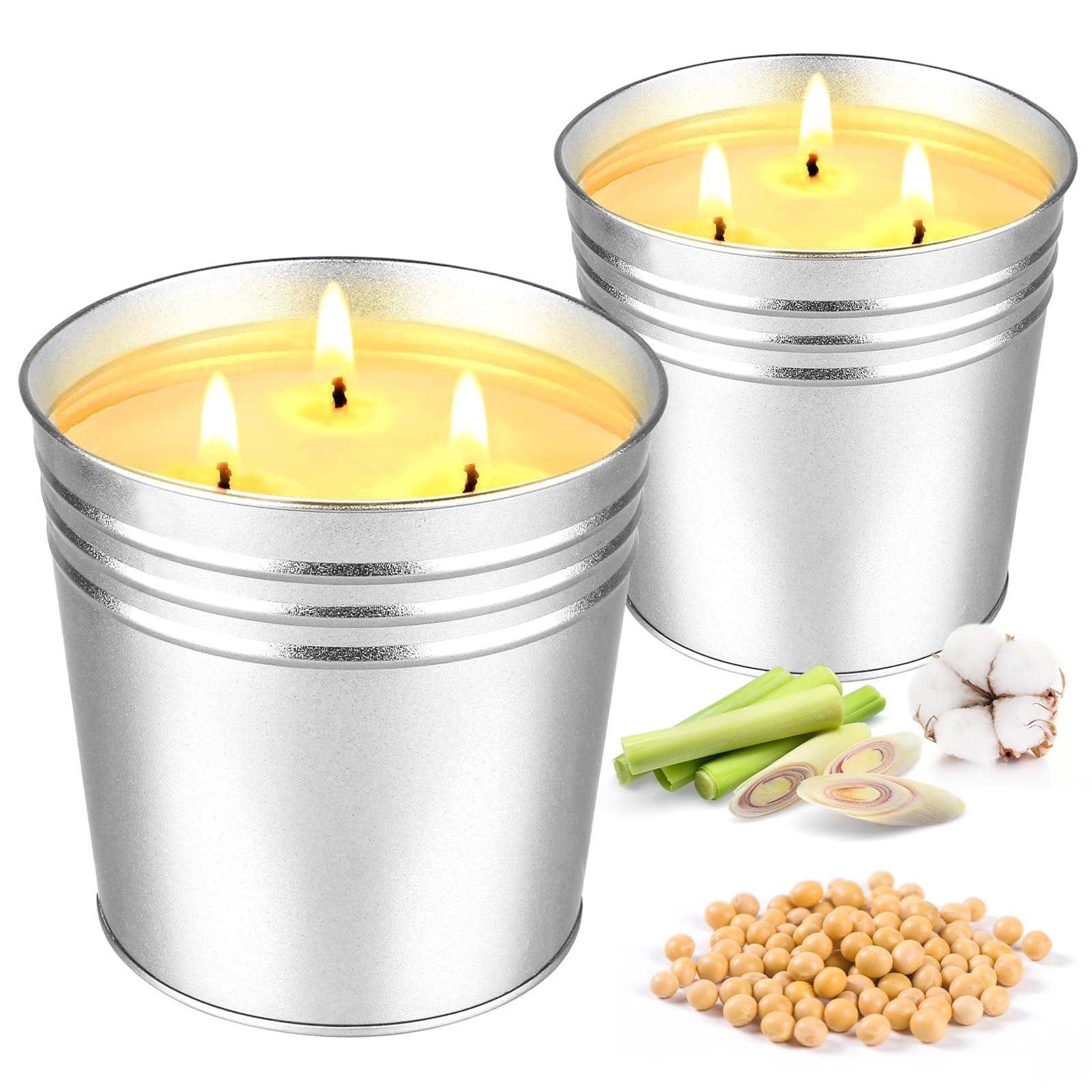 Citronella Bucket Candle Set (2-Pack)