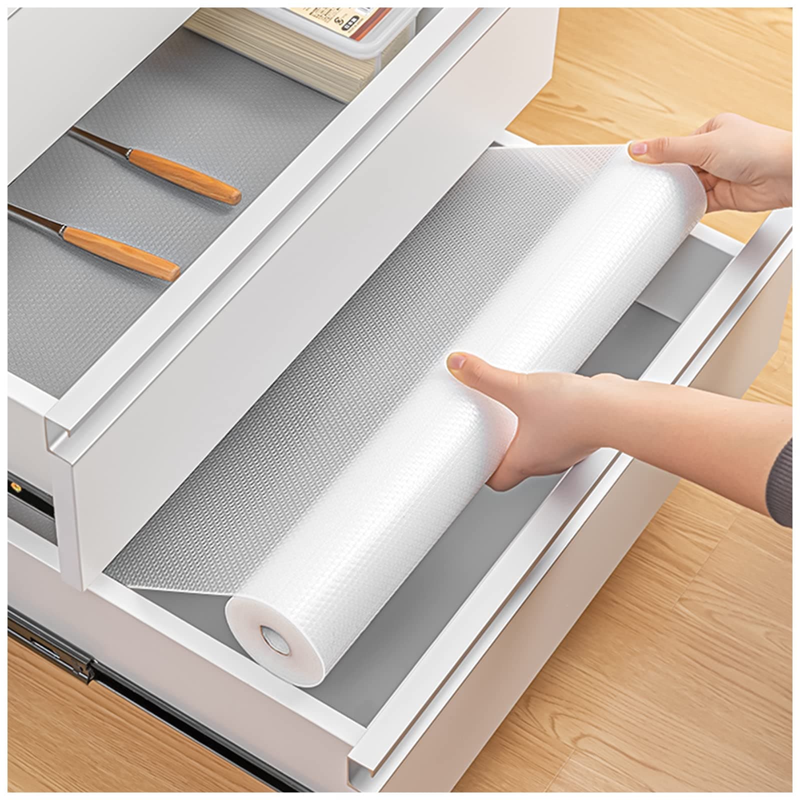 Cabinet Shelf Liner Non-Adhesive Clear 11 in. x 20 Feet