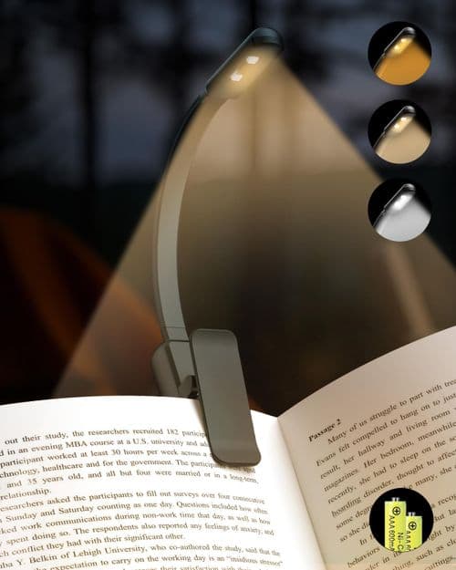 Rechargeable LED Clip-On Book Light