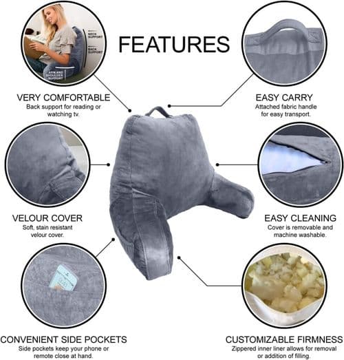 ComfortSpa Reading Pillow with Pockets