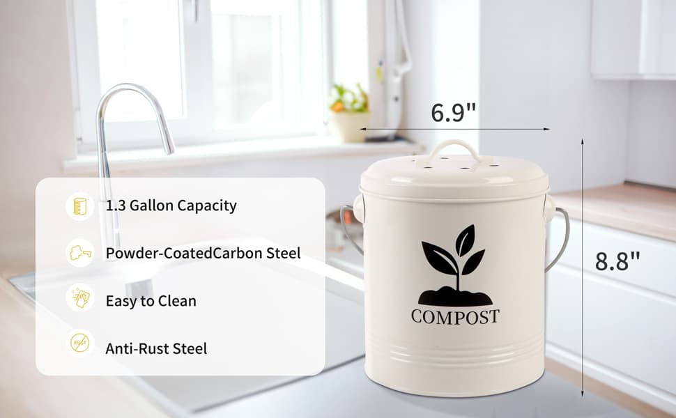 Compost Bin with Removable Inner Bucket