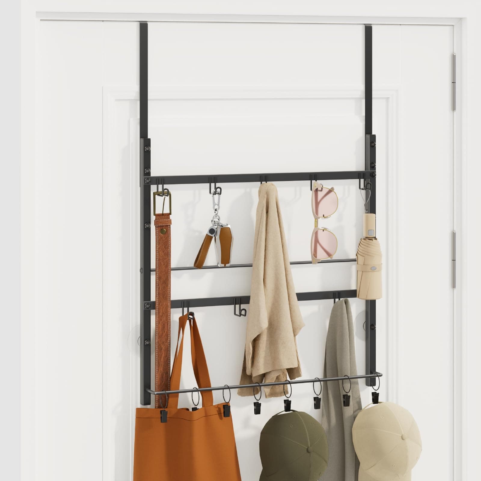 Consumest Over The Door Hooks Organizer - Extra Long Door Hanger