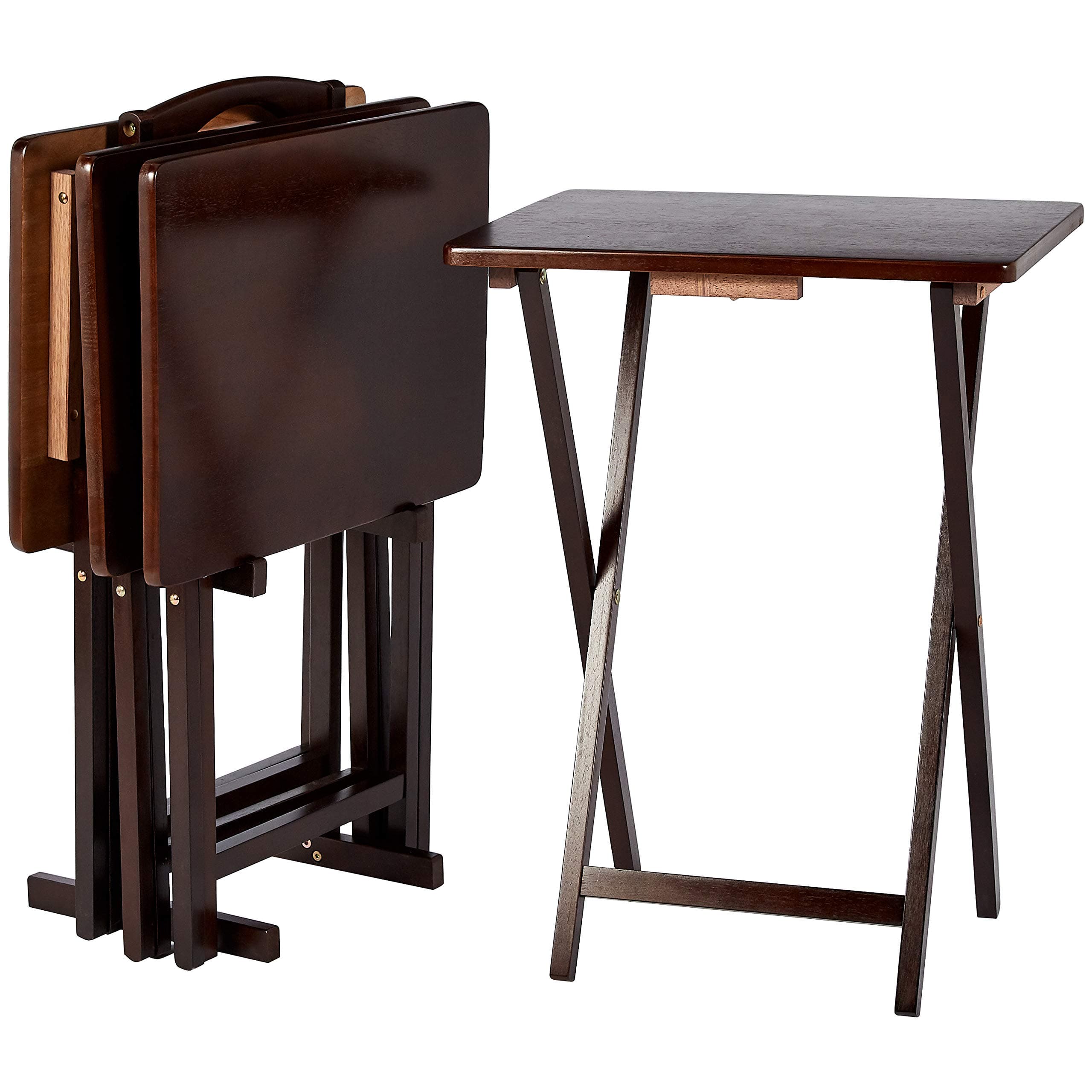 COSTWAY Multifunctional Bamboo Folding Side Table