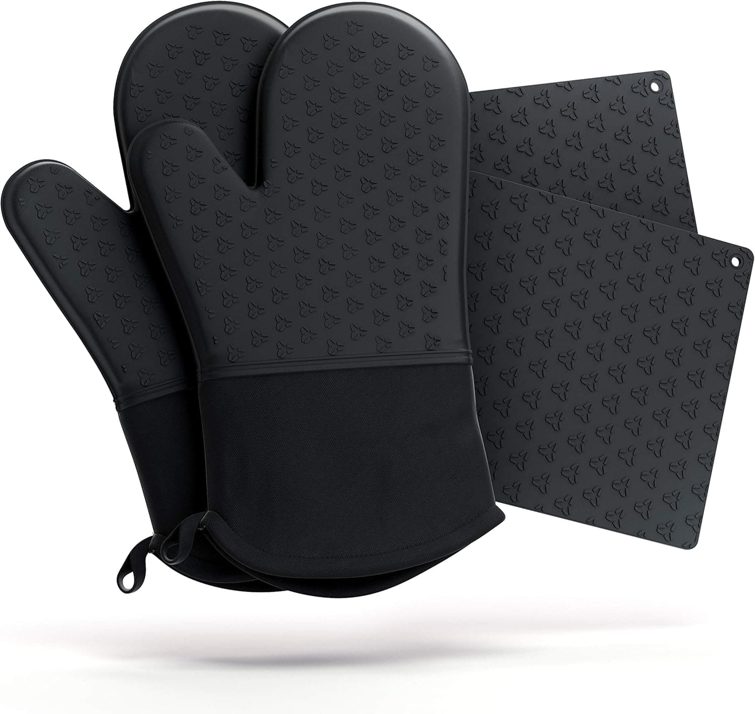 Cosy House Collection 4-Piece Oven Mitt and Pot Holder Set