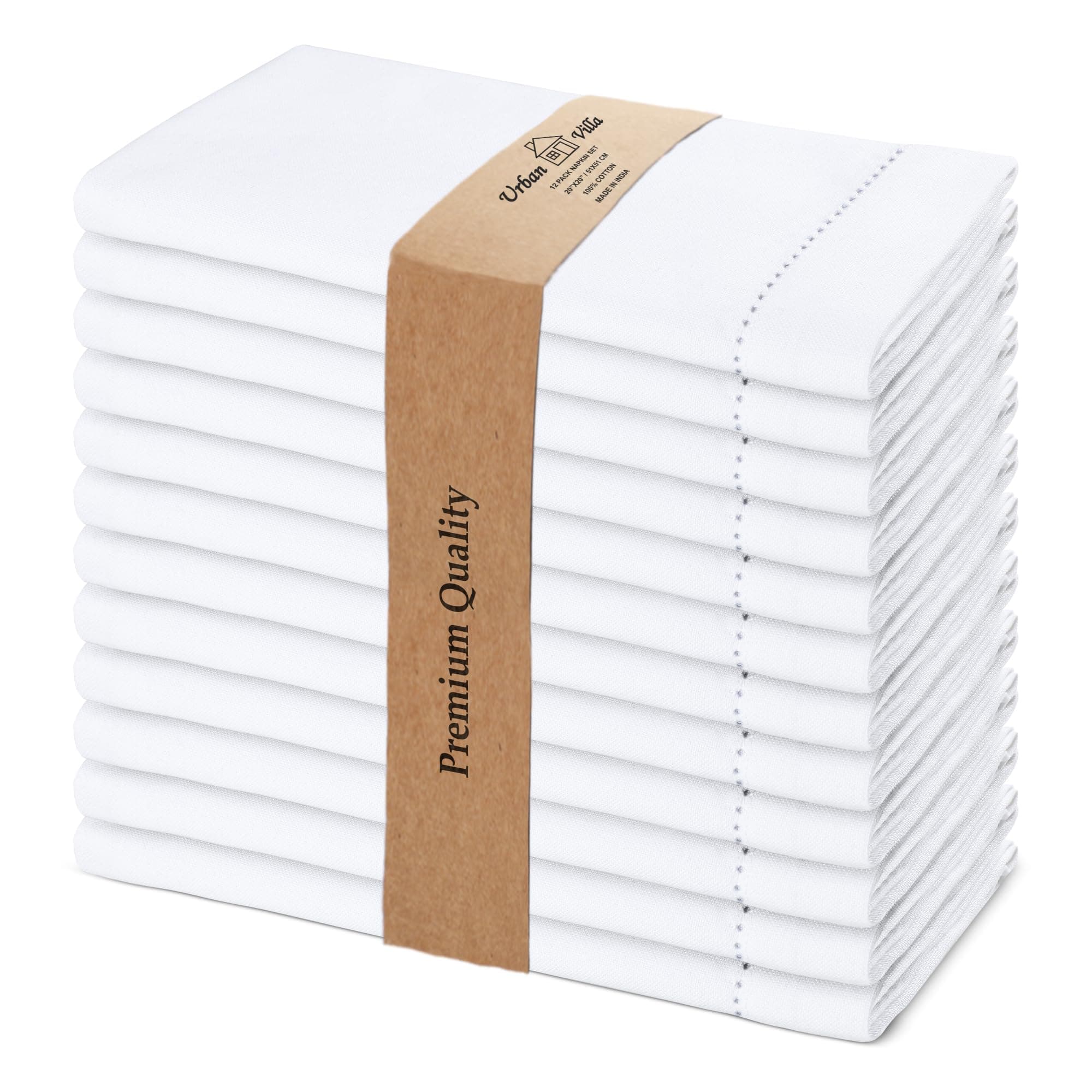 ACCENTHOME Washable Cloth Napkins Set of 6