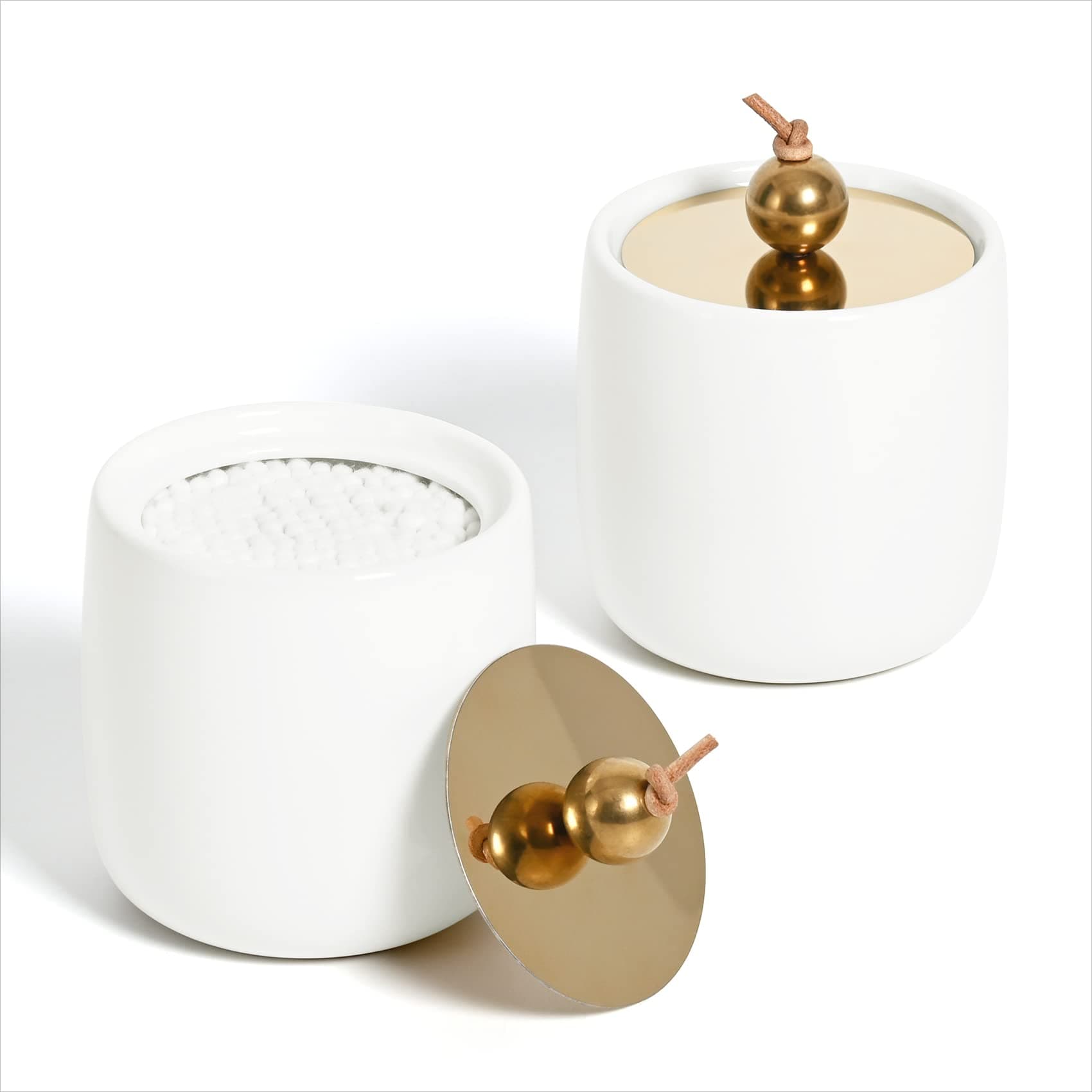 Cotton Pad and Ball Dispenser - Bathroom Counter Holder