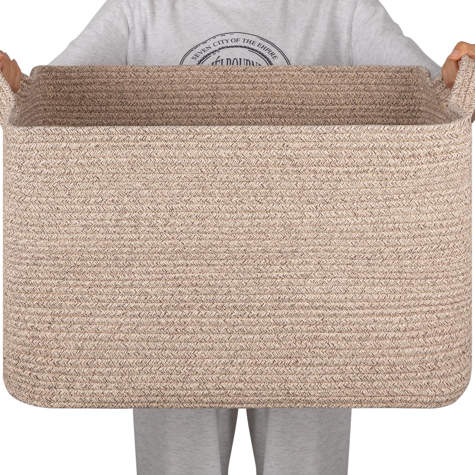 Cotton Rope Woven Storage Basket (Set of 2)