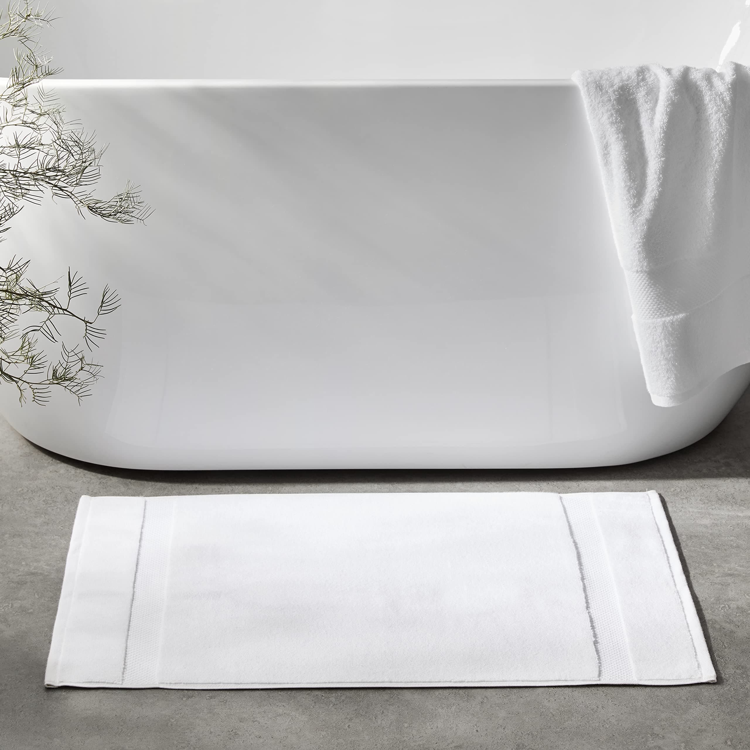 Hotel-Style Cotton Waffle Bath Mat