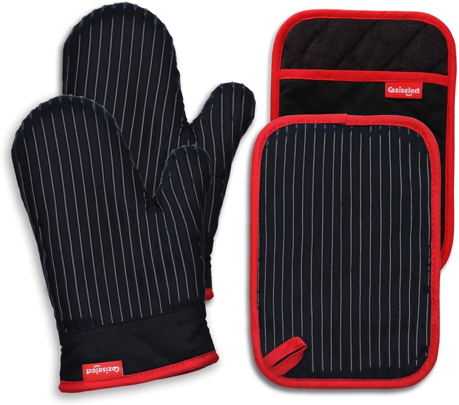 Coziselect Oven Mitts and Pot Holders 4-Piece Set