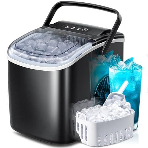 Crzoe Portable Countertop Ice Maker with Handle