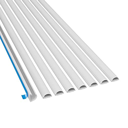 D-Line Half-Round Cable Raceway Floor Cord Cover