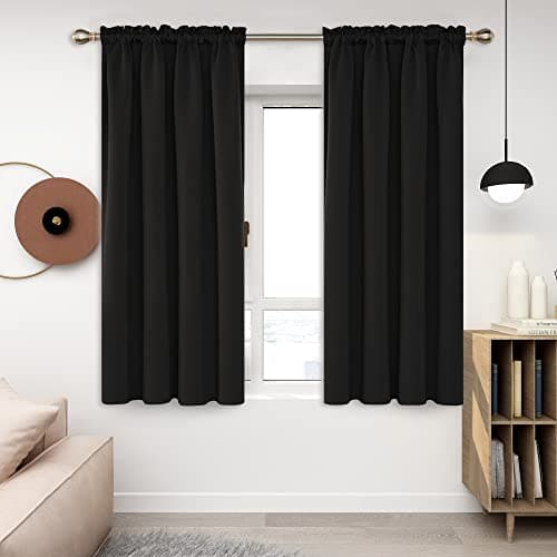 Deconovo Blackout Curtains Thermal Insulated Rod Pocket (42x63 in, 2 Panels)