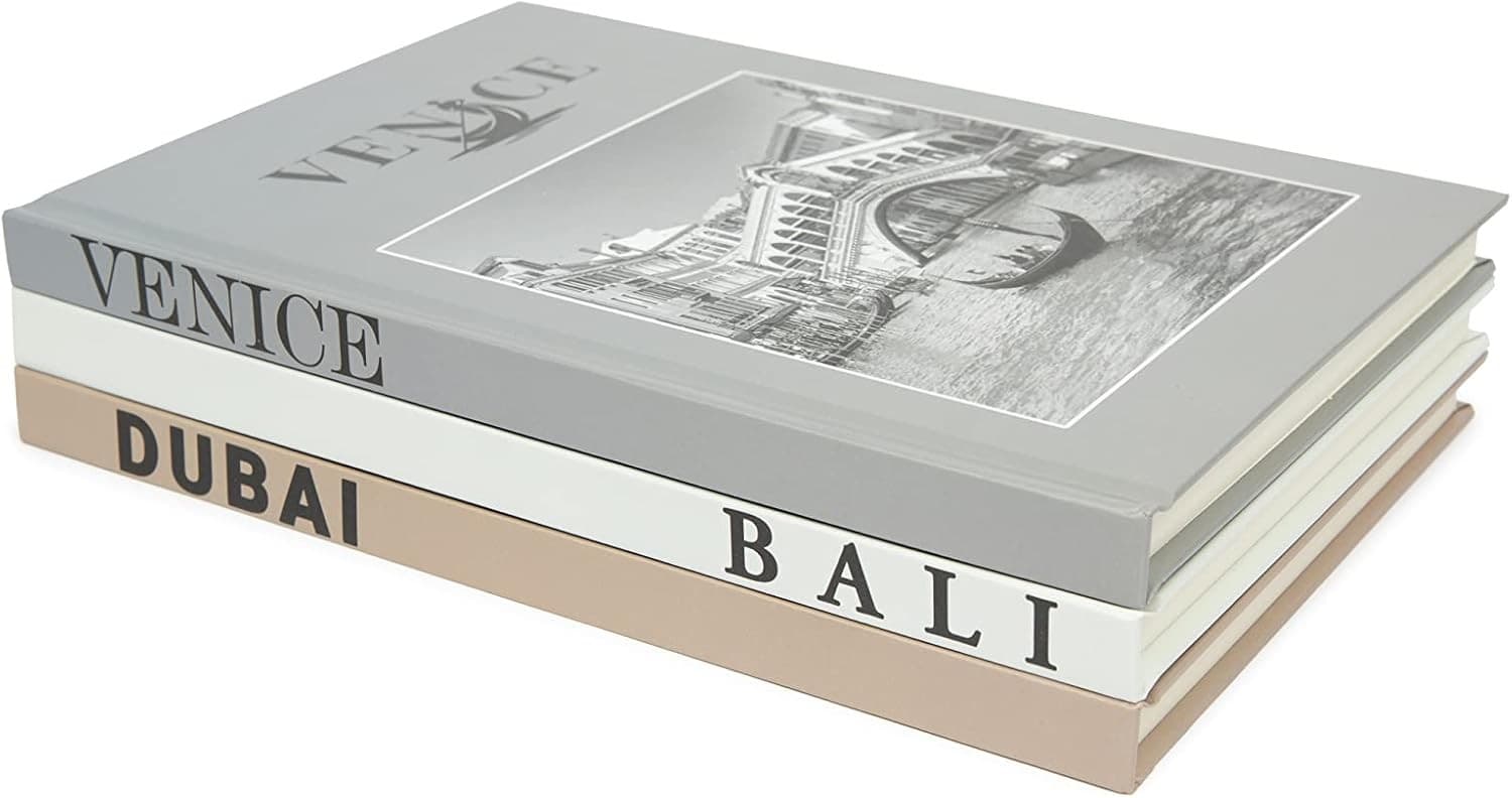 Decorative Book Stack Coffee Table Set