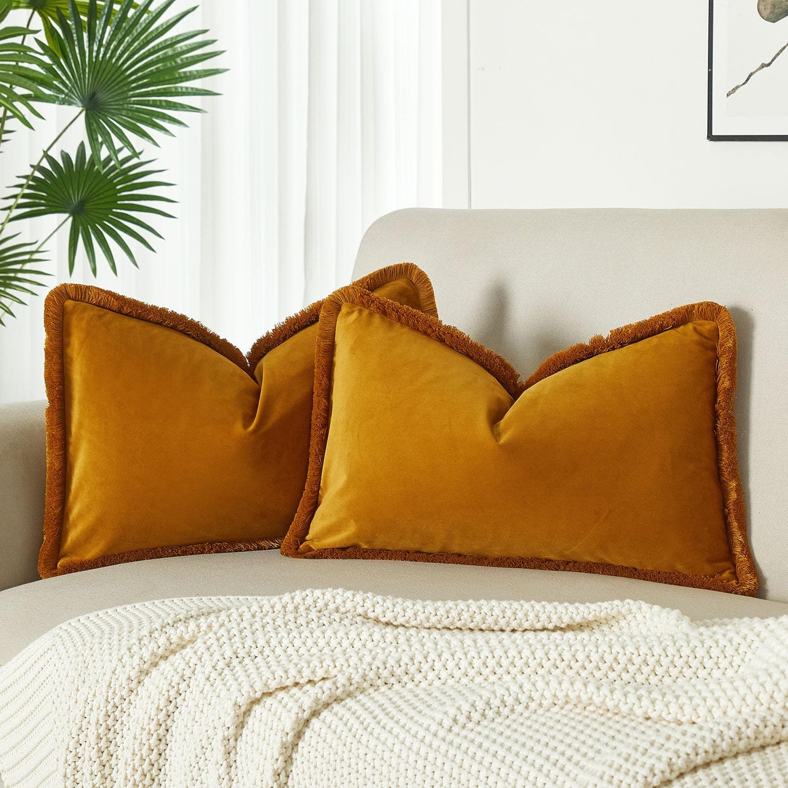 Striped Outdoor Lumbar Pillow