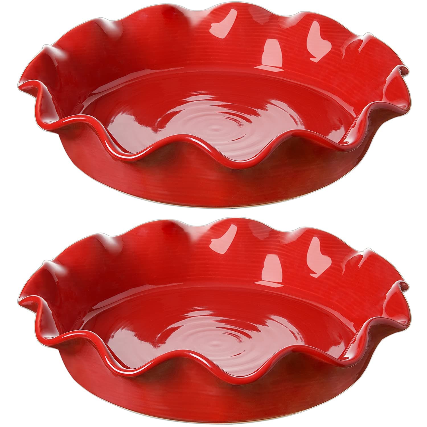 Deep Dish Ceramic Pie Plate 10-Inch