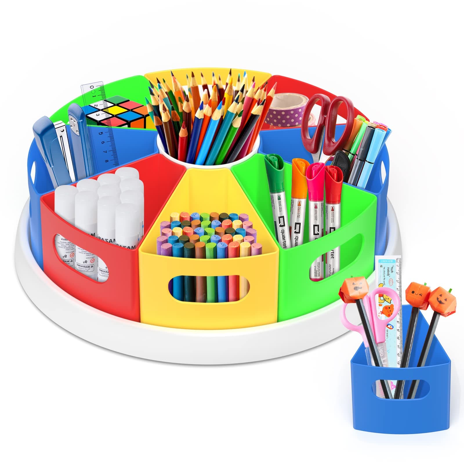Desk Organizer Caddy with 6 Compartments