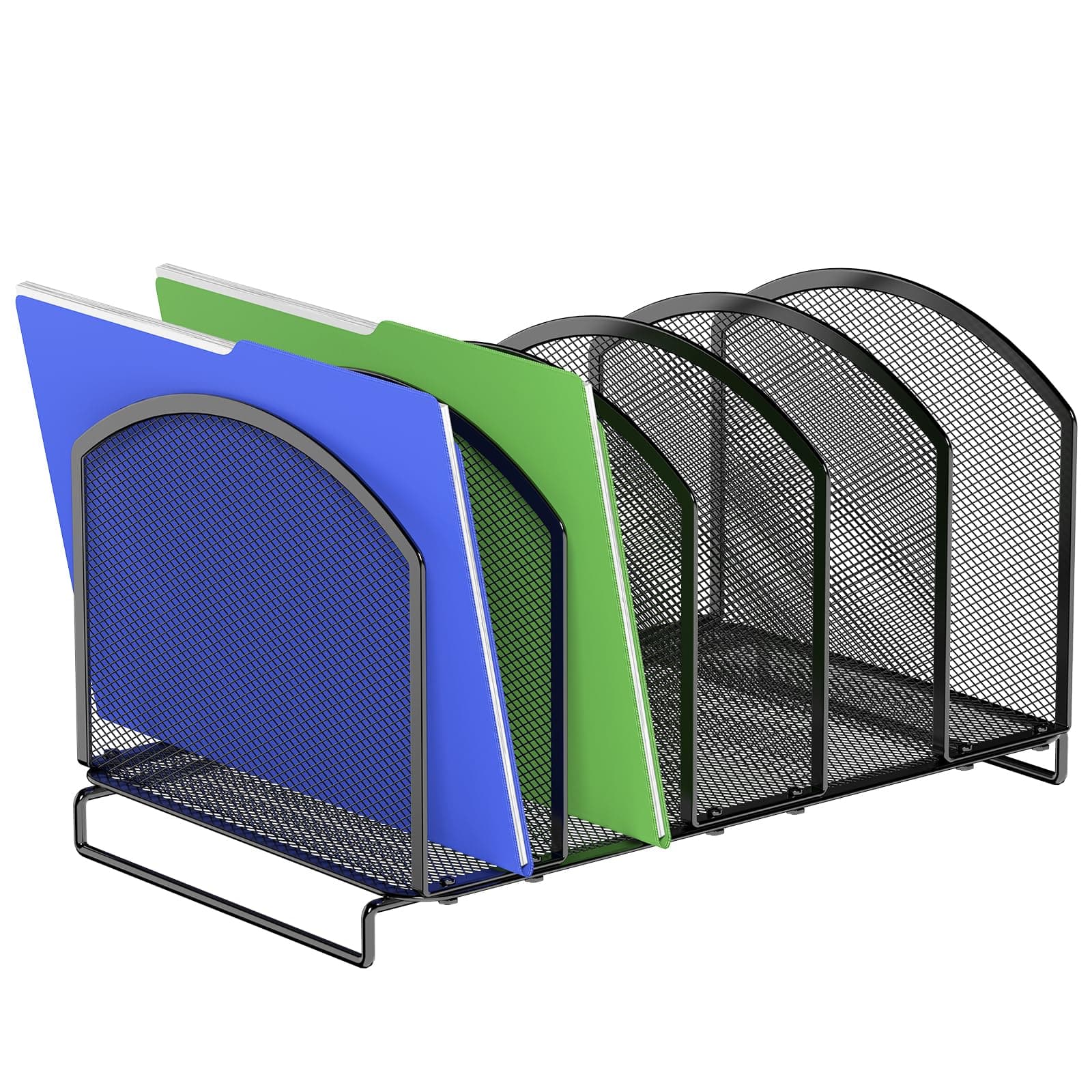 Desktop File Organizer 4-Slot Mesh Steel