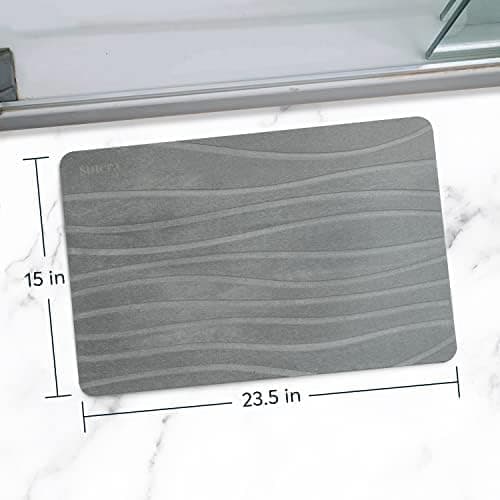 Stone Bath Mat Diatomaceous Earth (23.6 x 15.4 in)