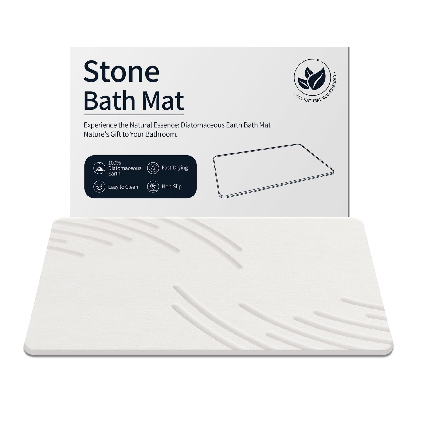 BYSYSUN Diatomite Stone Bath Mat