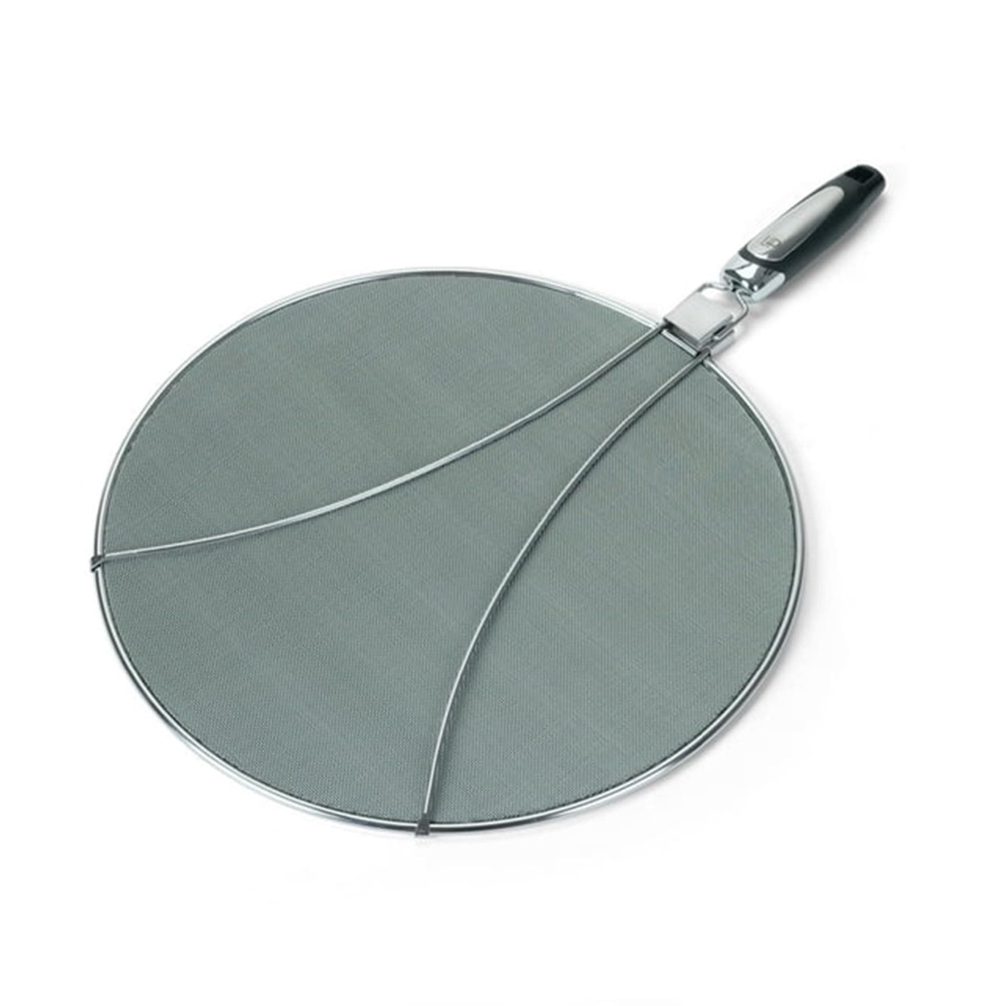 Dishwasher-Safe Splatter Screen with Foldable Silicone Handle