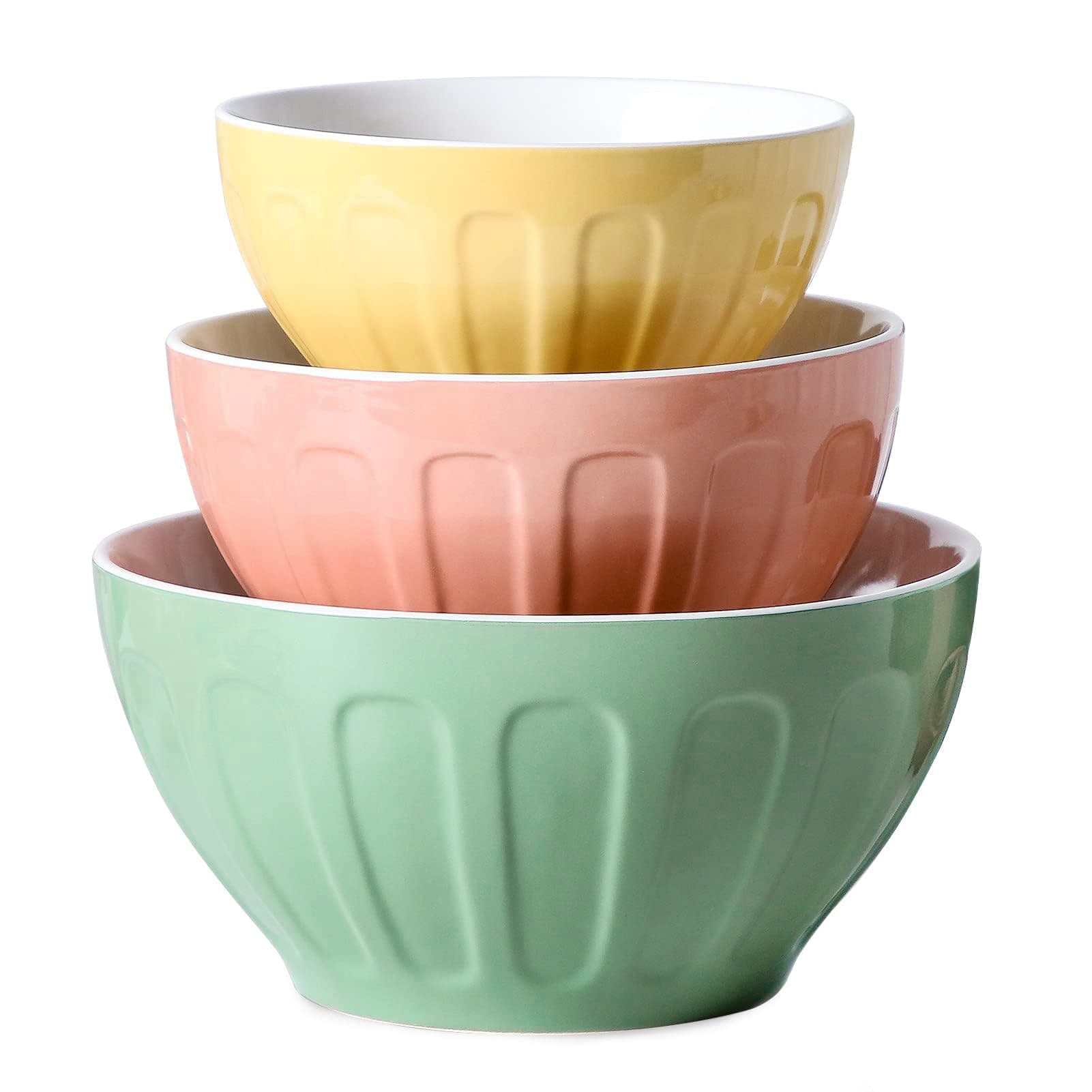 DOWAN Ceramic Mixing Bowls, Set of 3