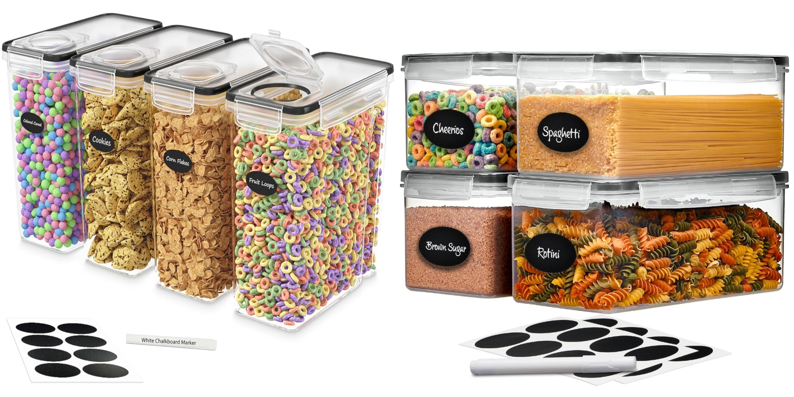 Dwellza Kitchen Slim Cereal Container (2-Pack)