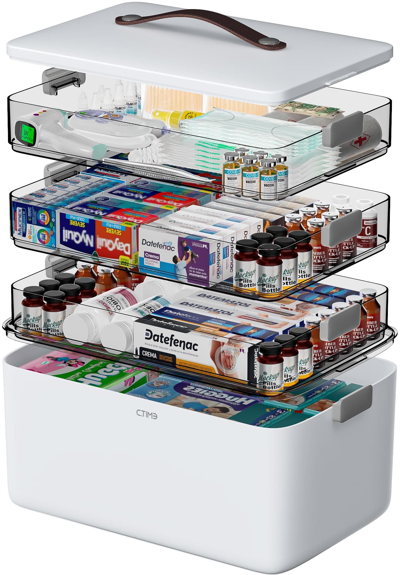 EAROND 3-Tier Stackable Medicine Cabinet Organizer