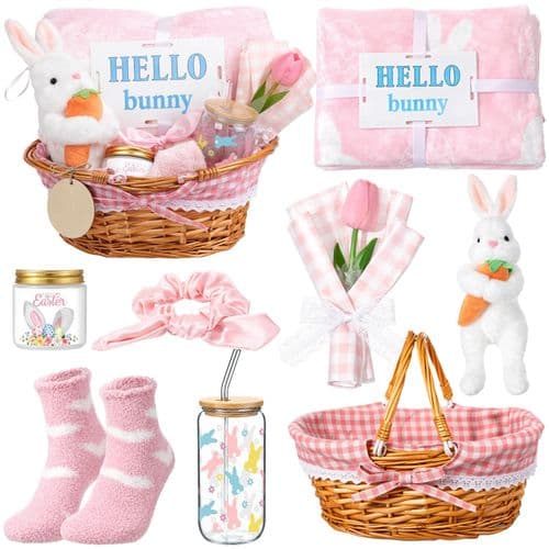 Easter Blanket and Scented Candle Gift Set