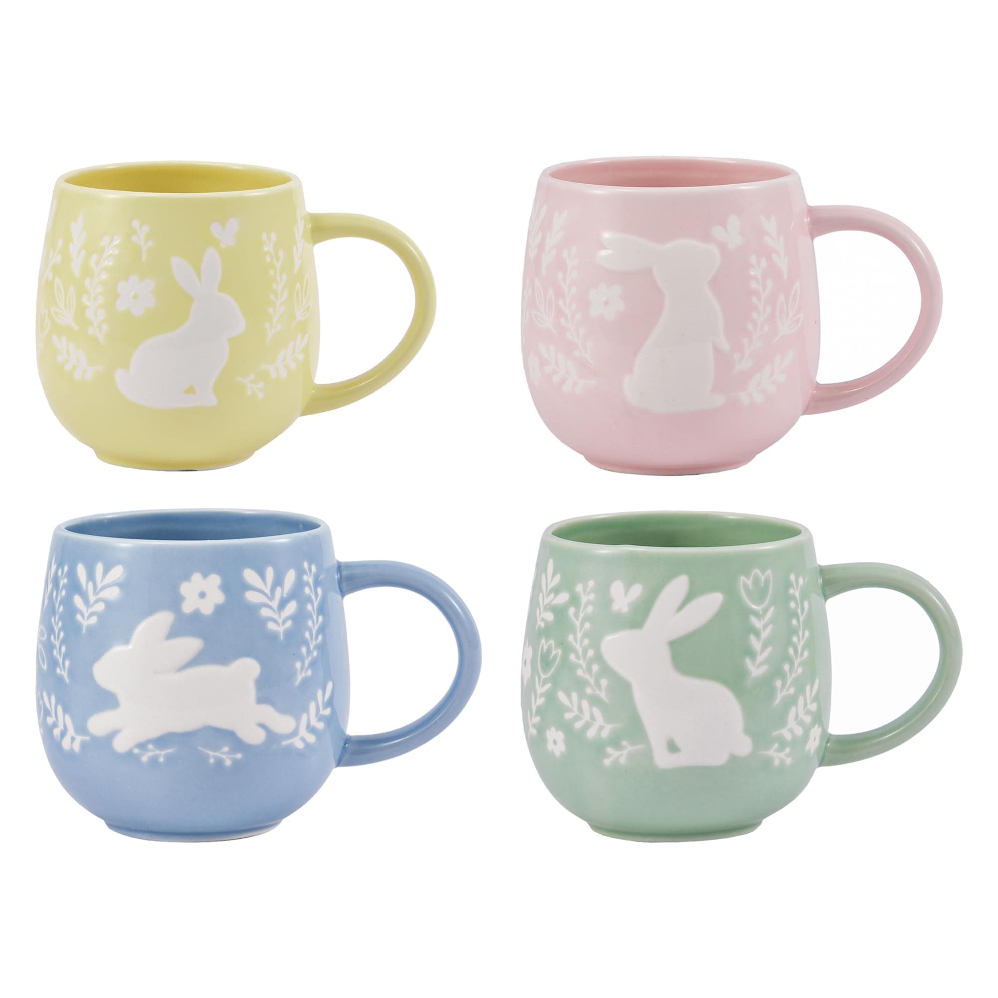 AuldHome Design Galvanized Metal Bunny Napkin Rings Set of 4