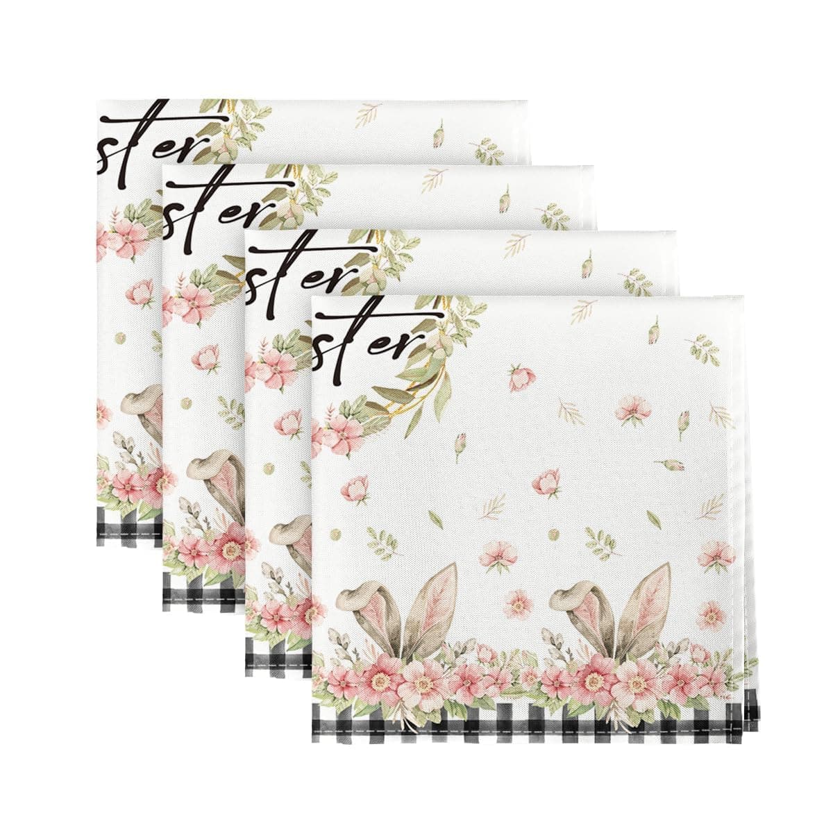 DII Spring Garden Botanical Print Cloth Dinner Napkins Set of 6