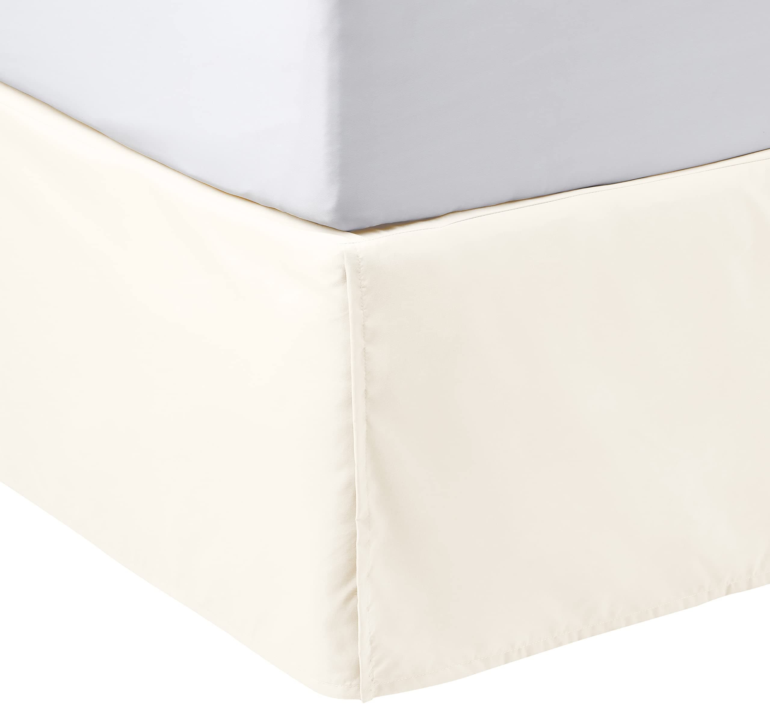 Easy-Going Tailored Bed Skirt - 14 in. Drop, Queen/King, White