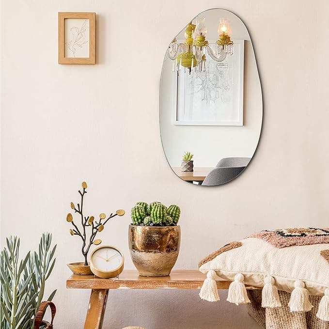 Scalloped Vanity-Style Wall Mirror