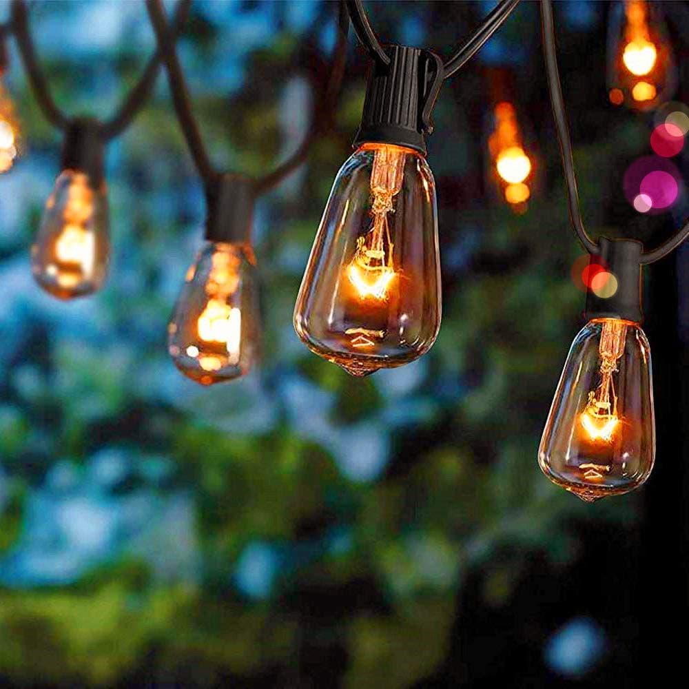 Edison Bulb Patio String Lights 48ft